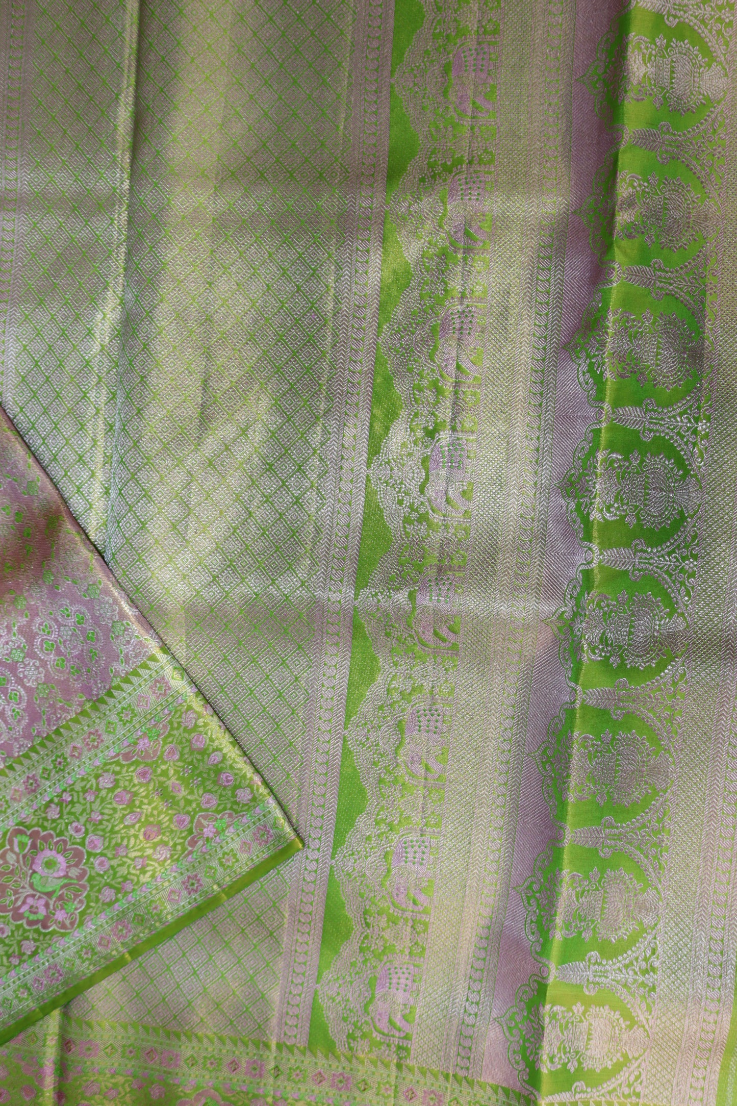 Classy Peach Kanchipuram Silk saree