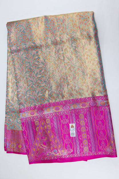 Classy Blue color Kachipuram Silk saree