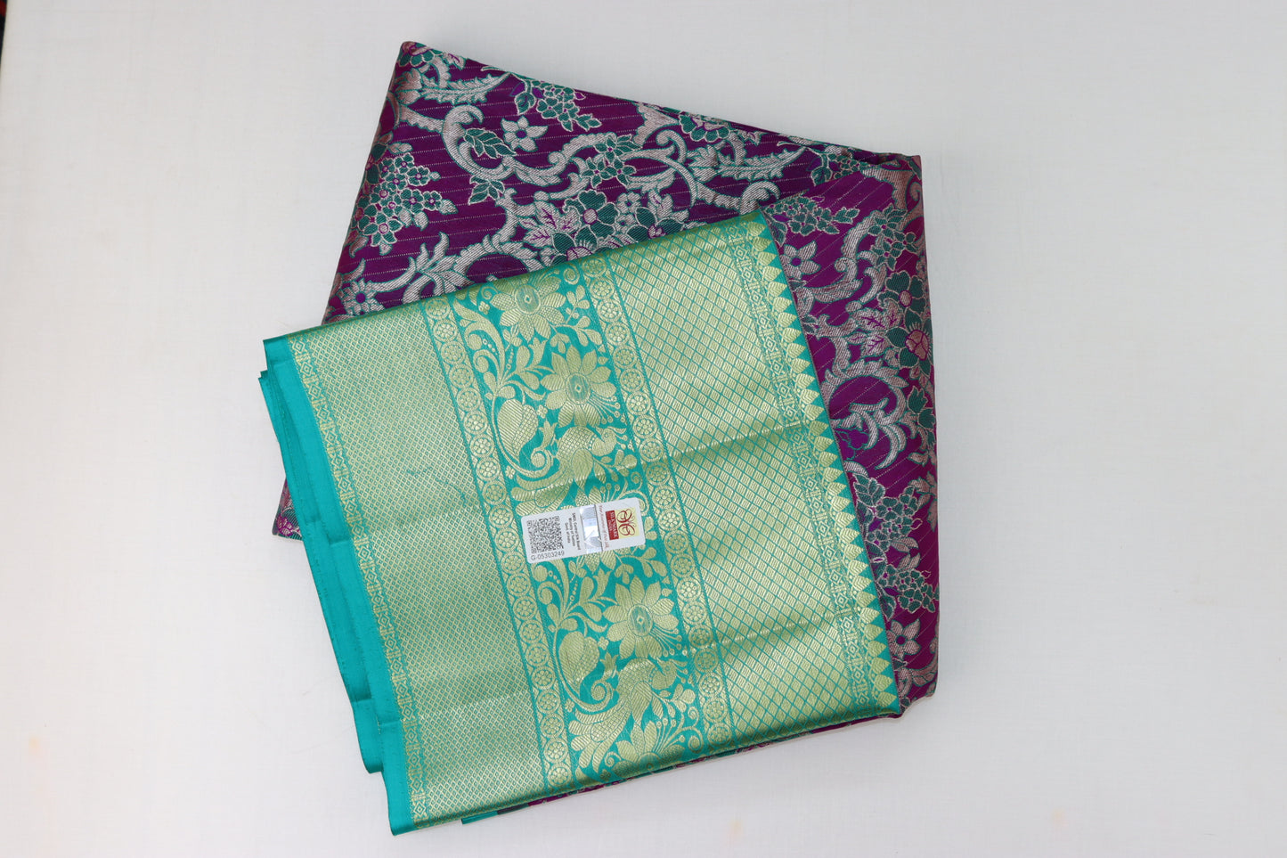 Beautiful Grape Violet Pure Kanchipuram Pattu Pavada From Weavers and Best on Online