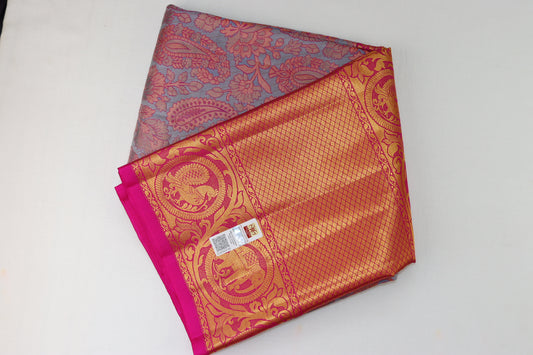 Timeless Multi-color Pure Kanchipuram Pattu Pavada - My First Saree