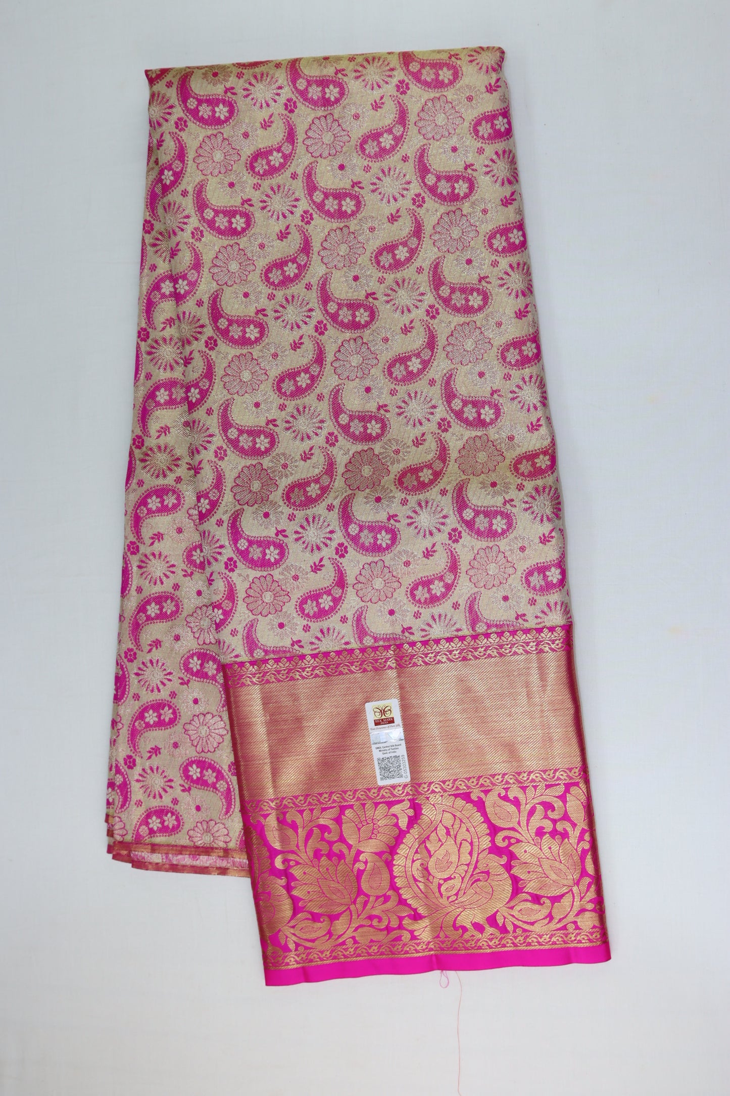 Elegant Pink Pure Kanchipuram Pattu Pavada - My First Saree