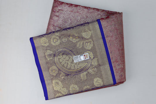 Rich Ruby Pink Kanchipuram Pattu Pavada From Weavers and Best on Online