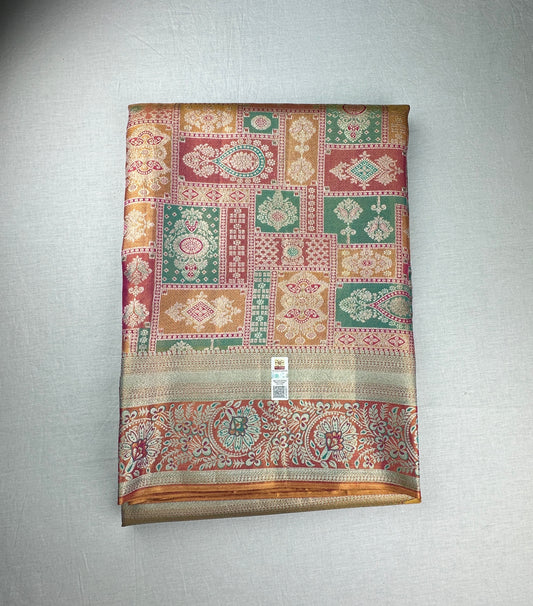 Classy Multi-color Kachipuram Silk saree