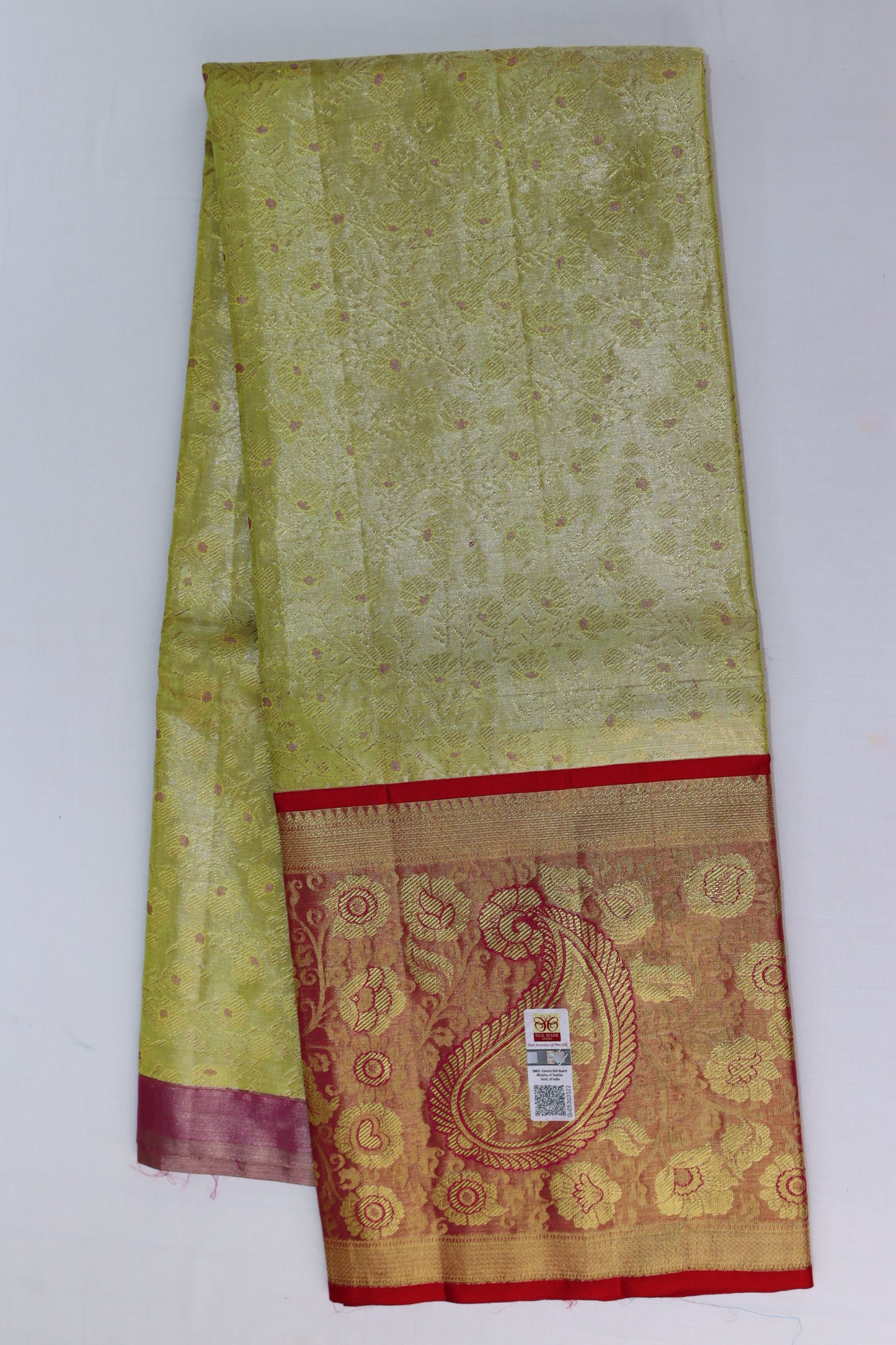 Classy Mustard Yellow Kanchipuram Pattu Pavada