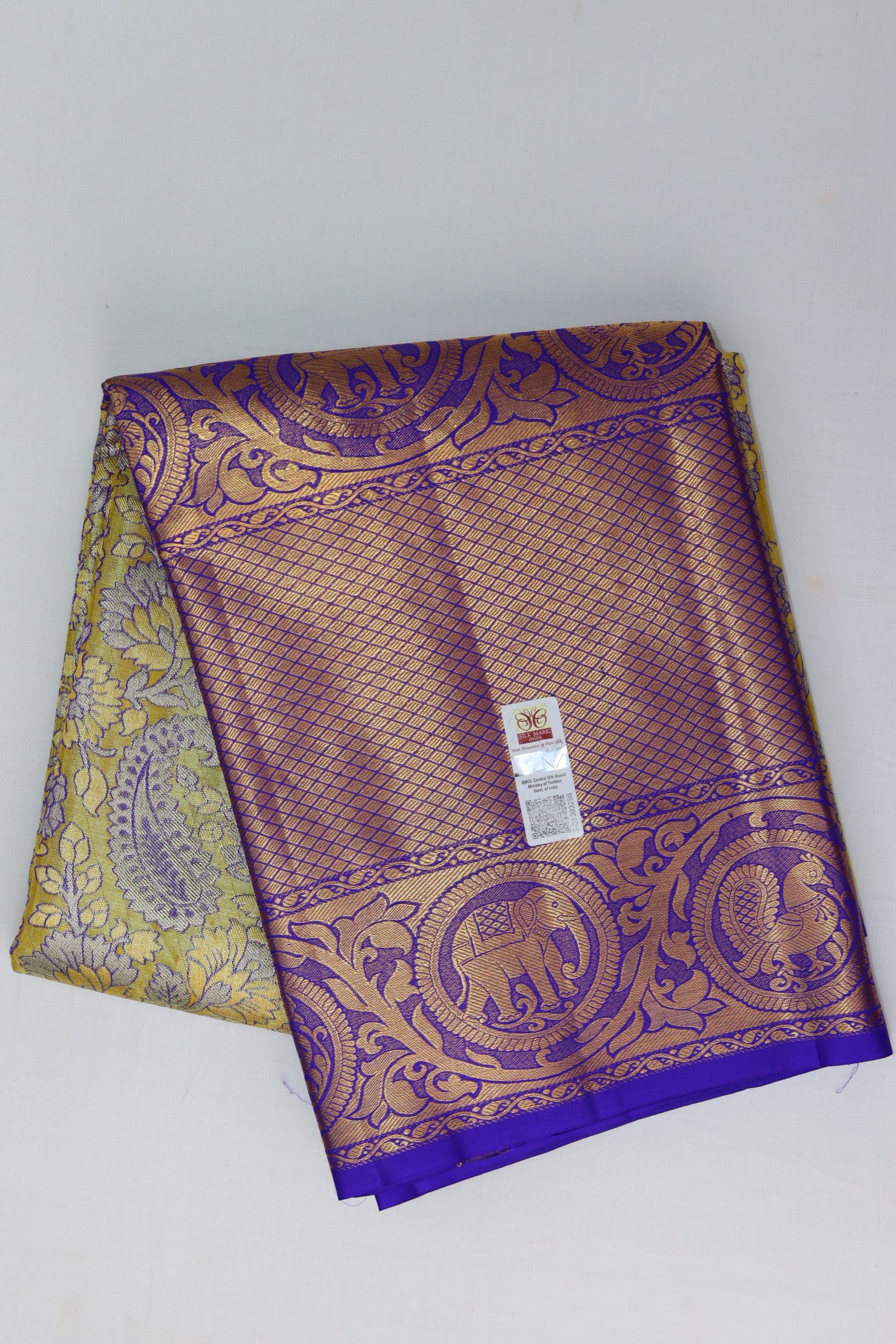 Rich Olive Green Pure Kanchipuram Pattu Pavada From Weavers and Best on Online