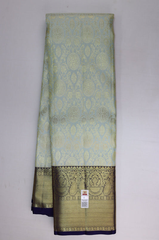 Royal Light Mist Kanchipuram Silk saree