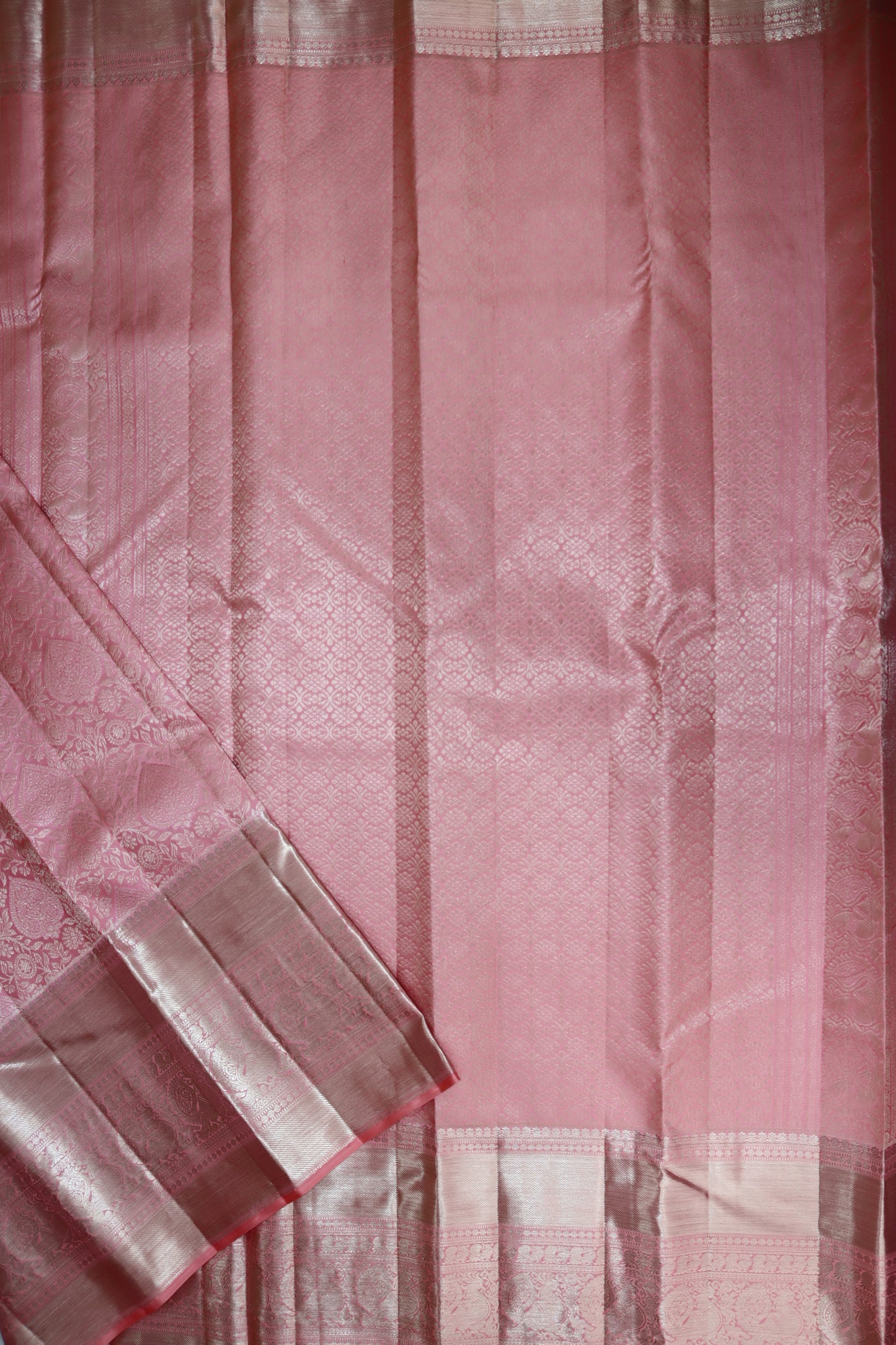 Classic Baby Pink Kanchipuram Silk saree