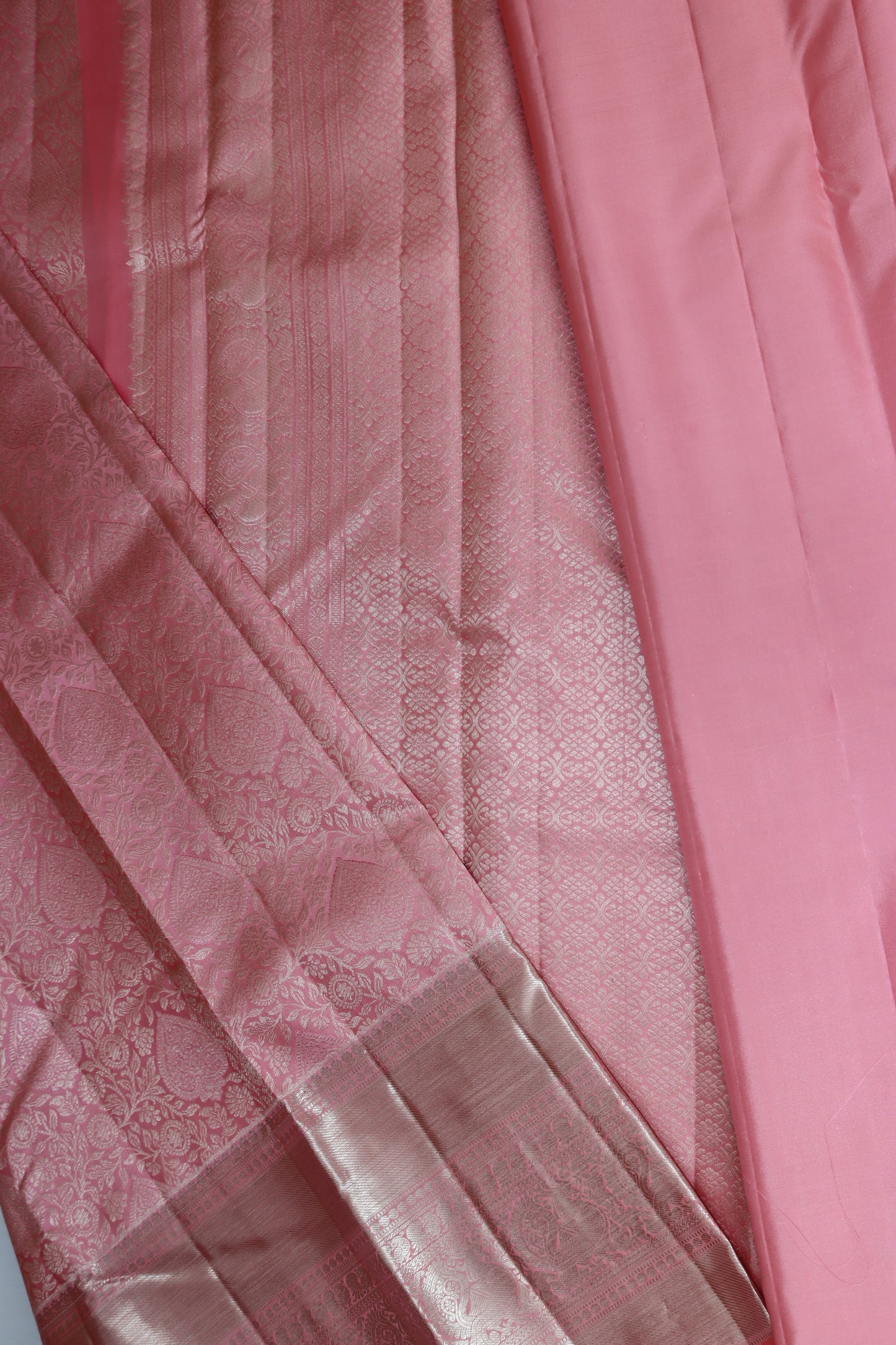 Classic Baby Pink Kanchipuram Silk saree