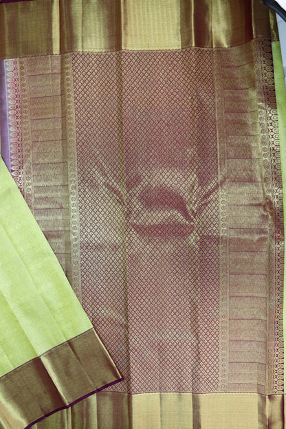 Traditional Pastel Green Kanchipuram Silk saree