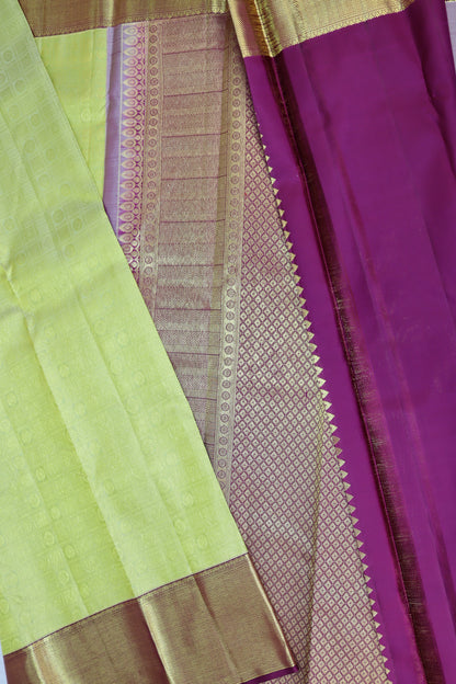 Traditional Pastel Green Kanchipuram Silk saree