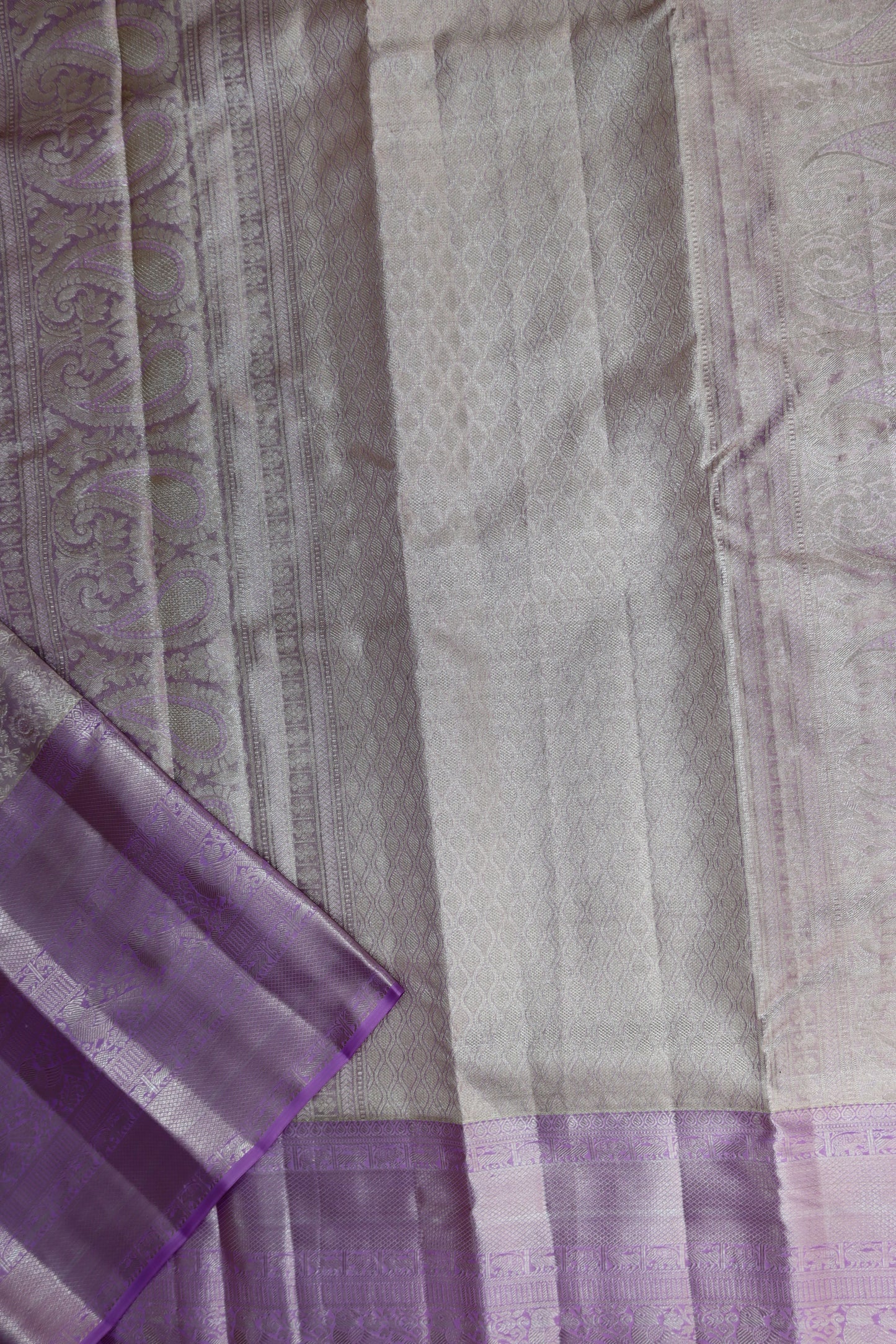 Lavish Light Lavender Kanchipuram Silk saree