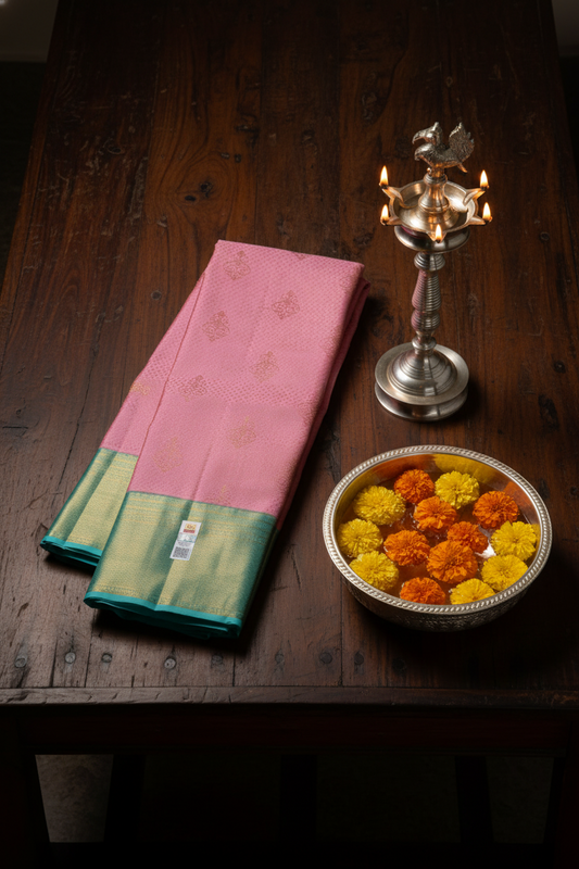Graceful Pink Kanchipuram Silk saree