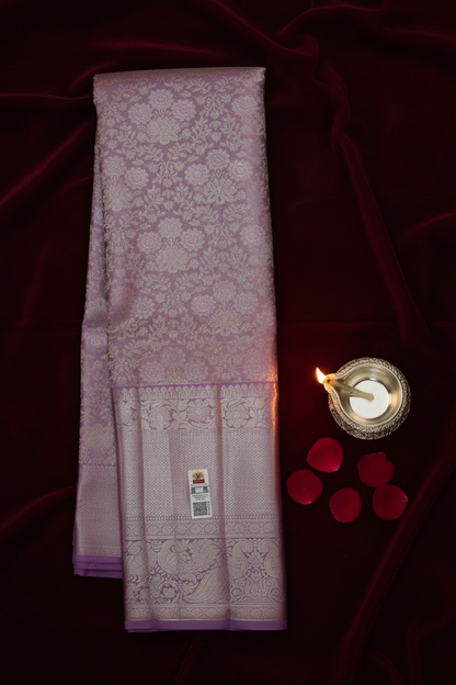 Stunning Baby Pink Kanchipuram Silk saree