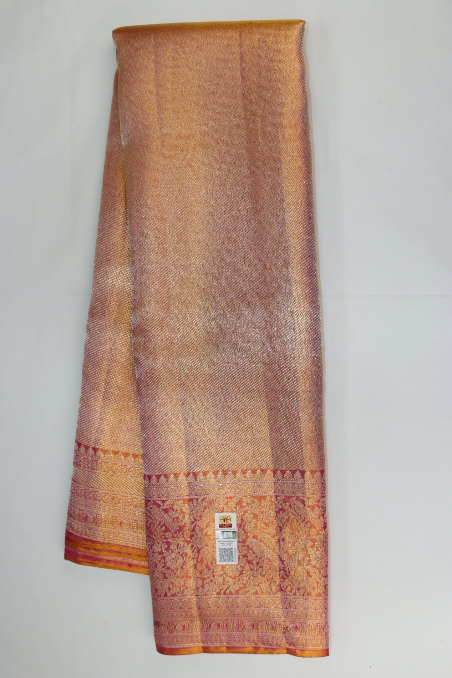 Trendy Light Pink Kanchipuram Silk saree From Weavers and Best on Online