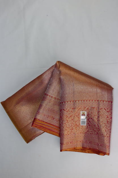 Trendy Light Pink Kanchipuram Silk saree From Weavers and Best on Online