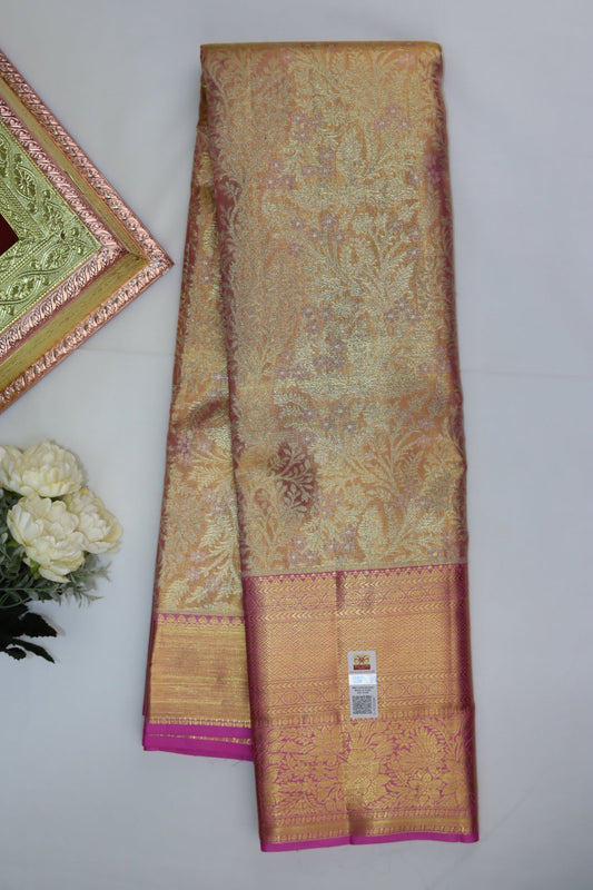 Exotic Pastel Pink Pure Kanjipuram Saree From Weavers and Best on Online