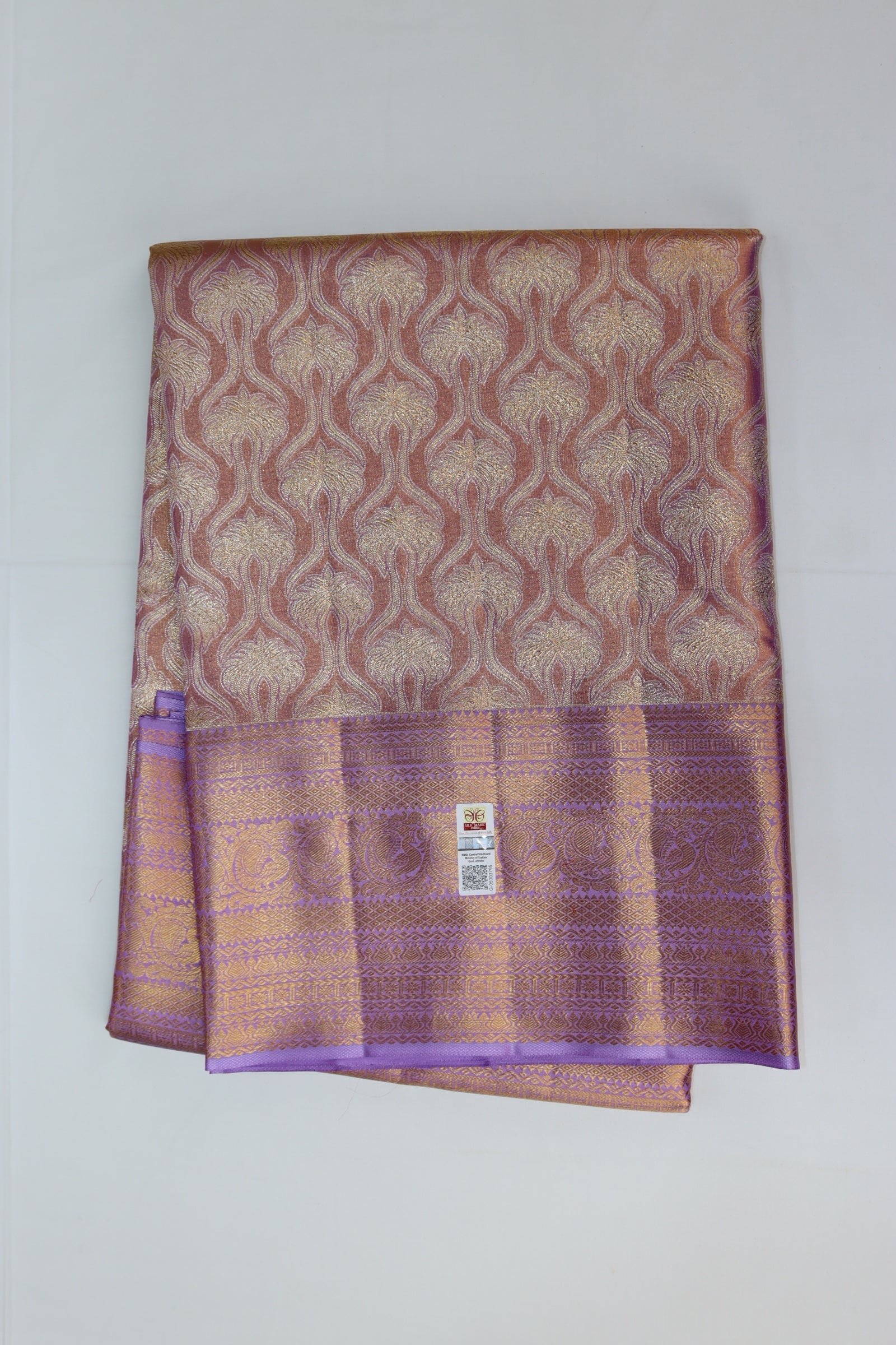 Exotic Lavender Pure Kanjipuram Saree From Weavers and Best on Online