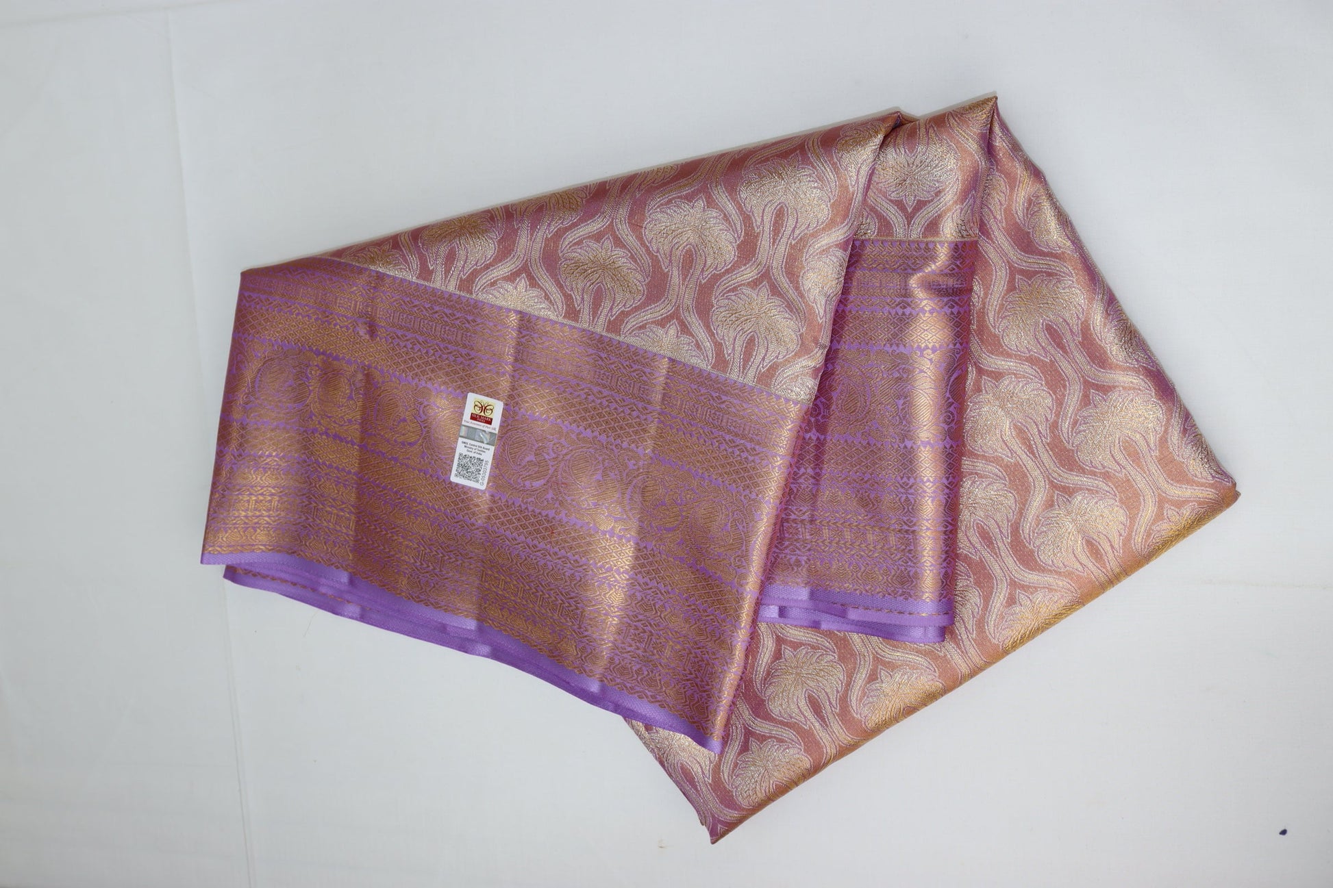 Exotic Lavender Pure Kanjipuram Saree From Weavers and Best on Online