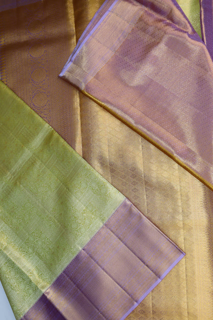 Traditional Green Pure Kanchipuram Silk saree From Weavers and Best on Online