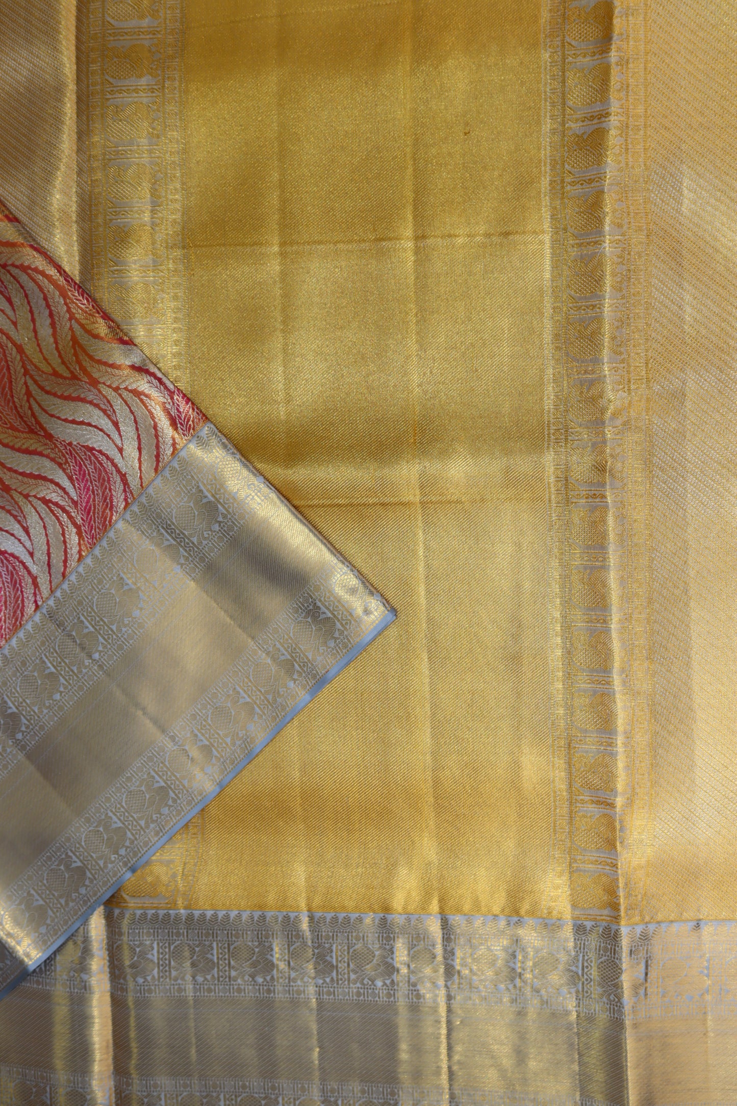 Trendy Multi-color Pure Kanchipuram Silk saree From Weavers and Best on Online