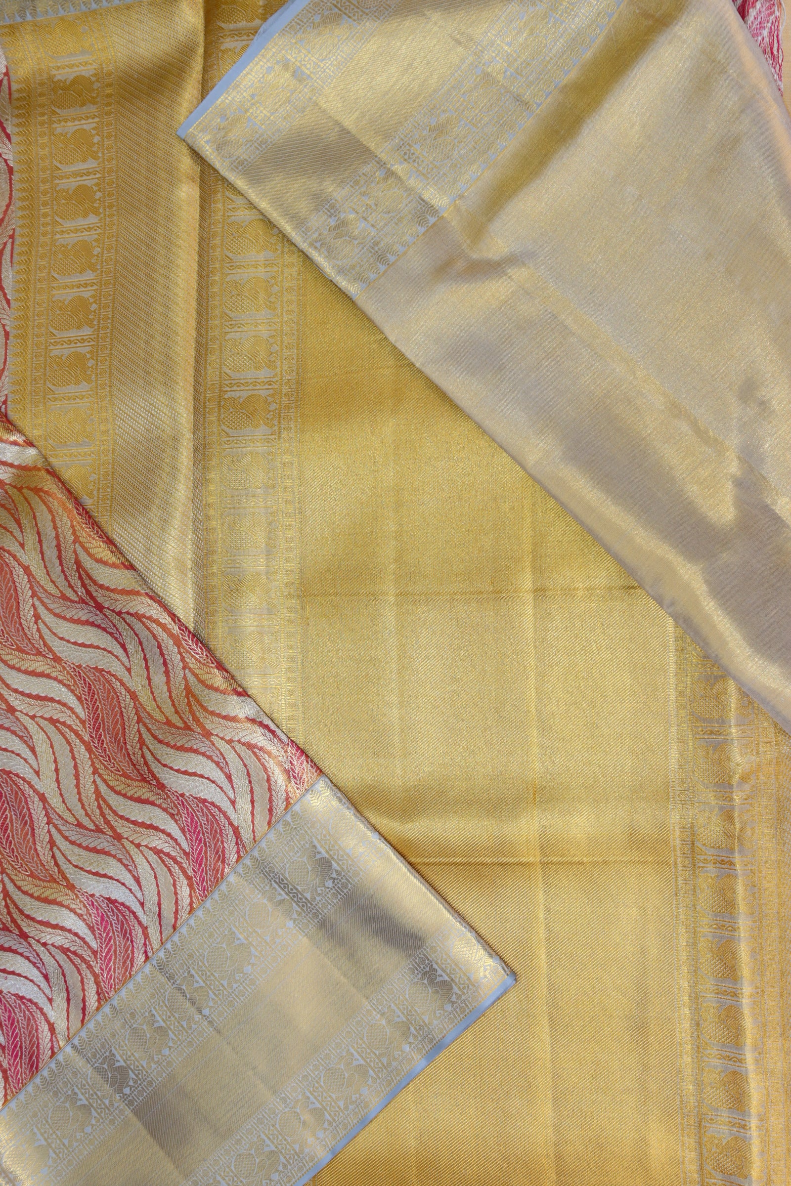 Trendy Multi-color Pure Kanchipuram Silk saree From Weavers and Best on Online