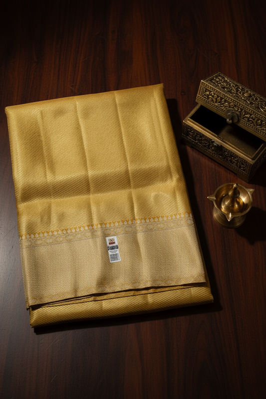 Traditional Gold Pure Kanjipuram Saree