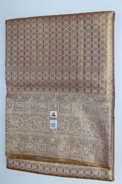 Traditional Pastel Pure Kanjipuram Saree From Weavers and Best on Online