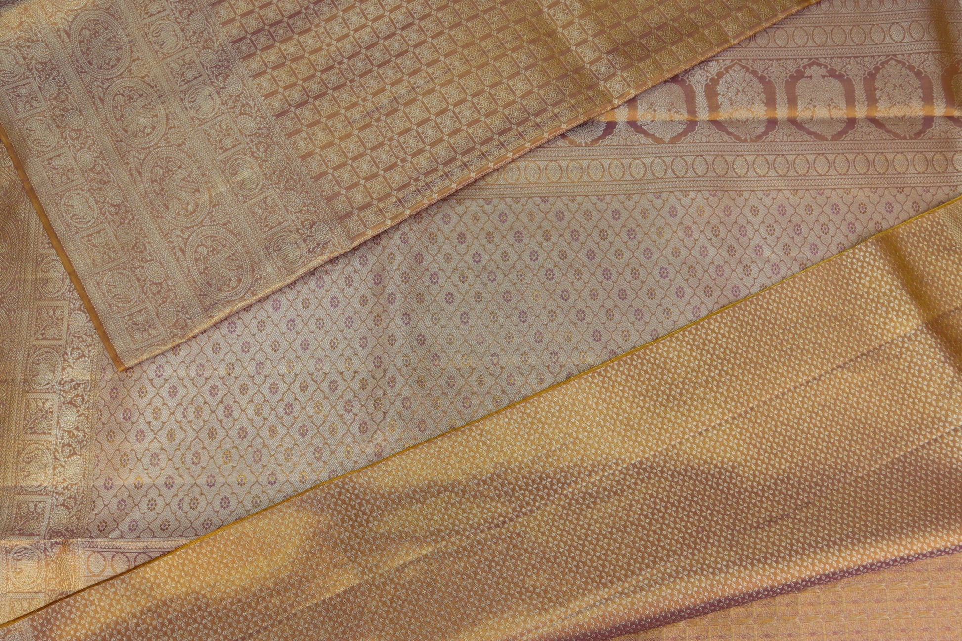 Traditional Pastel Pure Kanjipuram Saree From Weavers and Best on Online