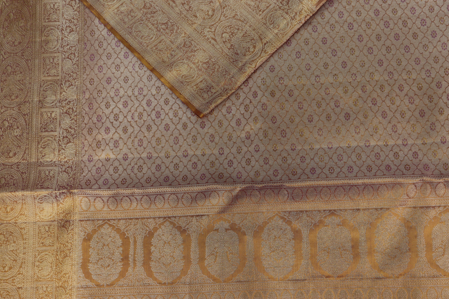 Traditional Pastel Pure Kanjipuram Saree From Weavers and Best on Online