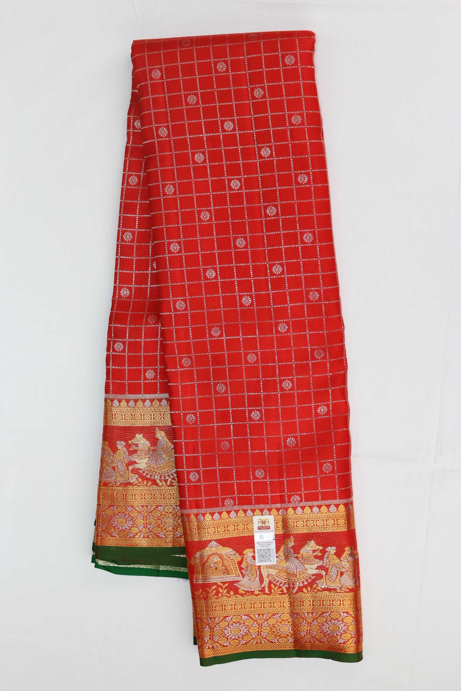 Exotic Red Pure Kanjipuram Saree From Weavers and Best on Online