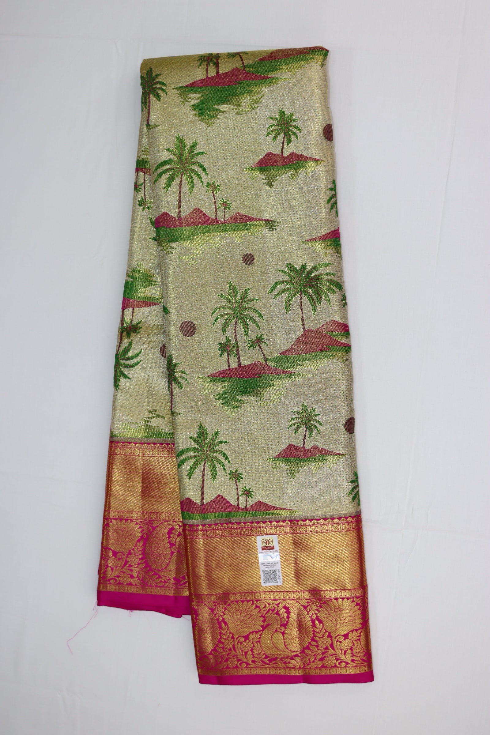 Exotic Multi-color Pure Kanjipuram Saree From Weavers and Best on Online