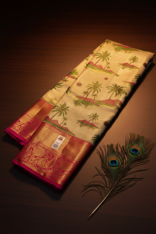 Exotic Multi-color Pure Kanjipuram Saree