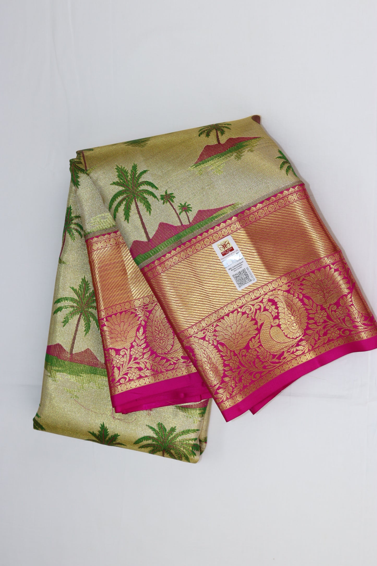 Exotic Multi-color Pure Kanjipuram Saree From Weavers and Best on Online