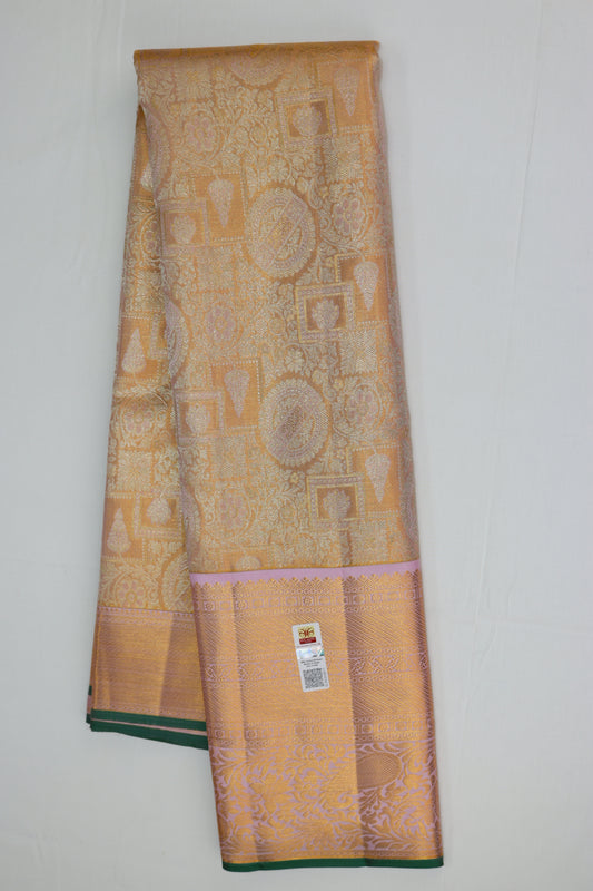 Classy Pastel Pure Kanjipuram Saree From Weavers and Best on Online