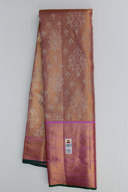 Classy Baby Pink Pure Kanjipuram Saree From Weavers and Best on Online