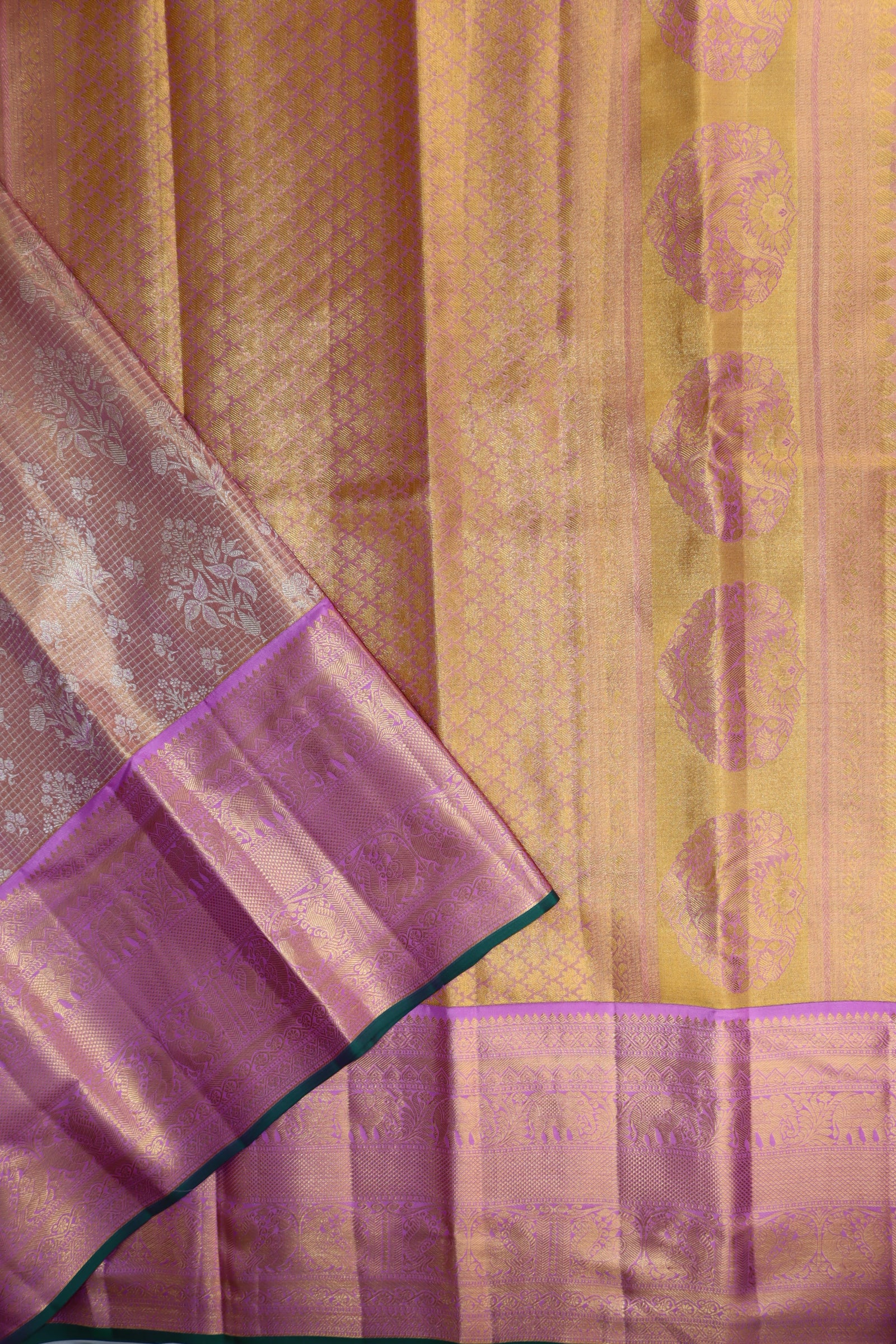 Classy Baby Pink Pure Kanjipuram Saree From Weavers and Best on Online