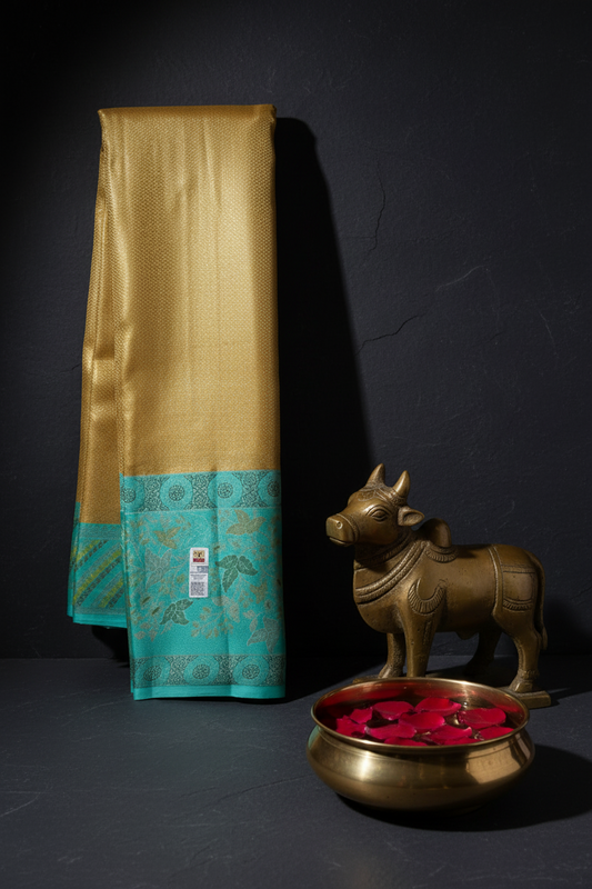 Exotic Gold Pure Kanjipuram Saree