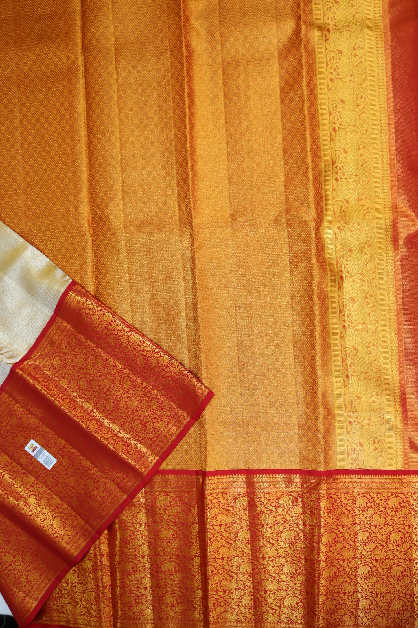 Rich Gold Kanchipuram Silk saree From Weavers and Best on Online