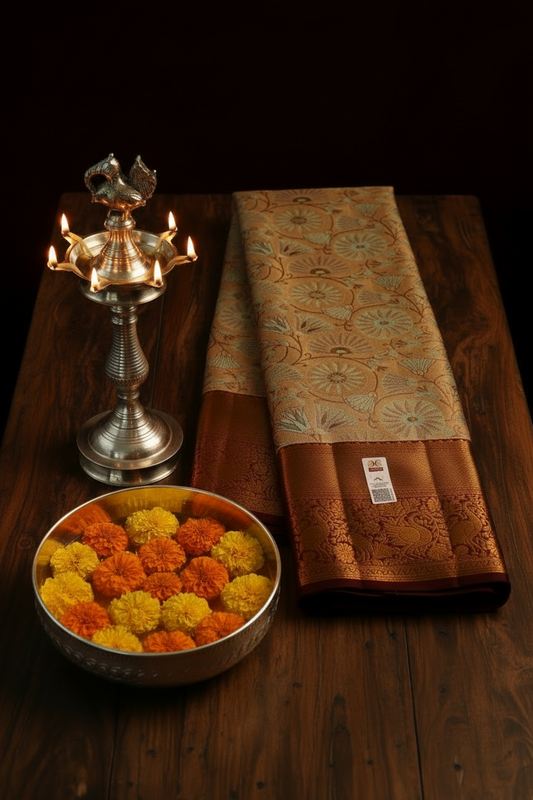 Divine Multi-color Kanchipuram Silk saree