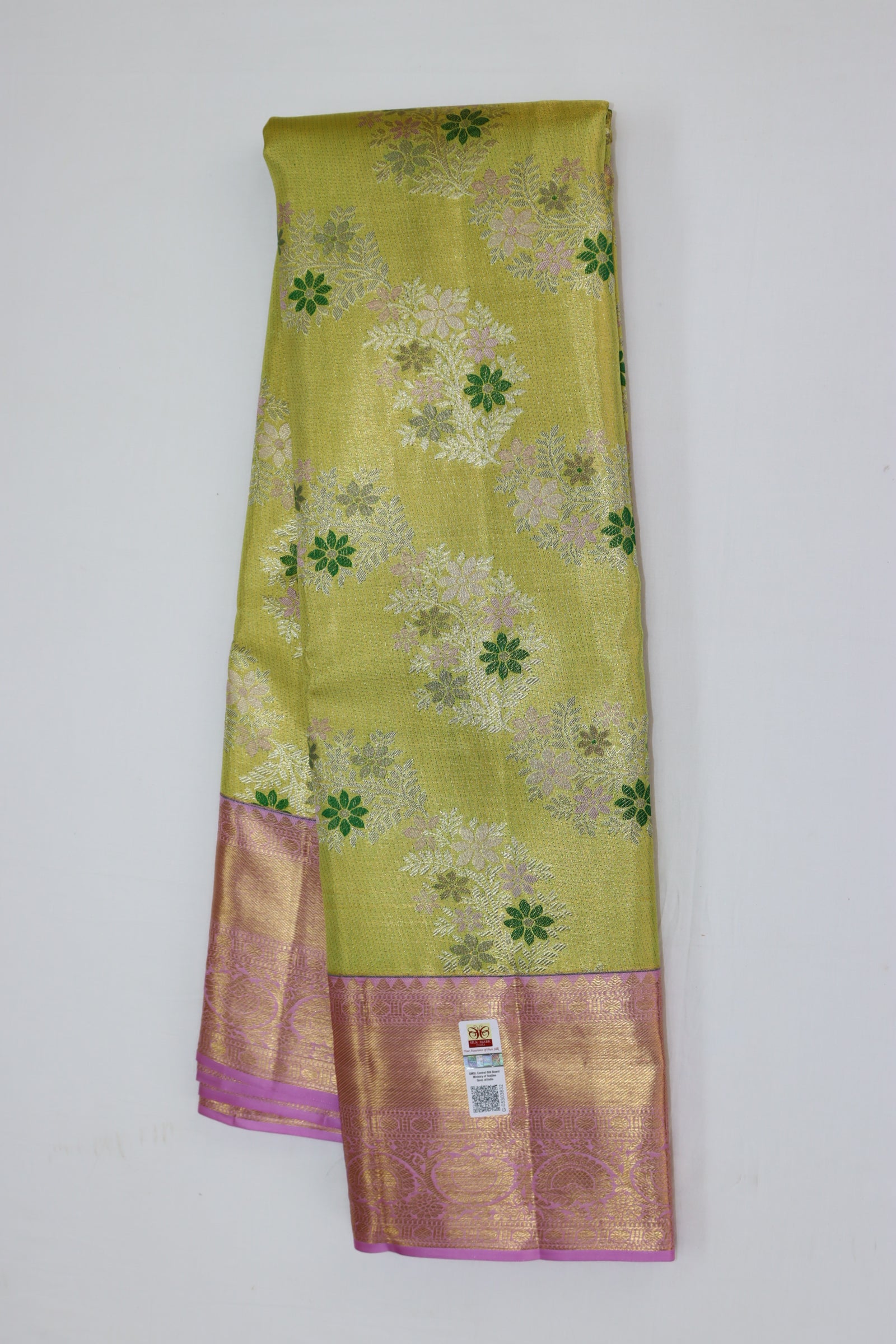 Royal Yellow Kanchipuram Silk saree From Weavers and Best on Online