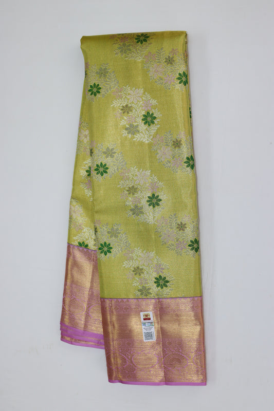 Royal Yellow Kanchipuram Silk saree From Weavers and Best on Online