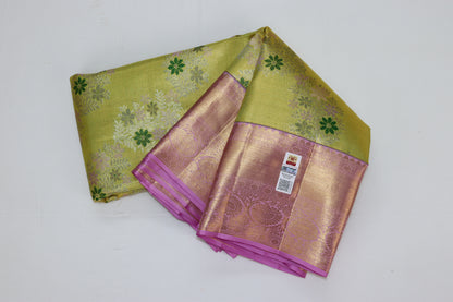 Royal Yellow Kanchipuram Silk saree From Weavers and Best on Online