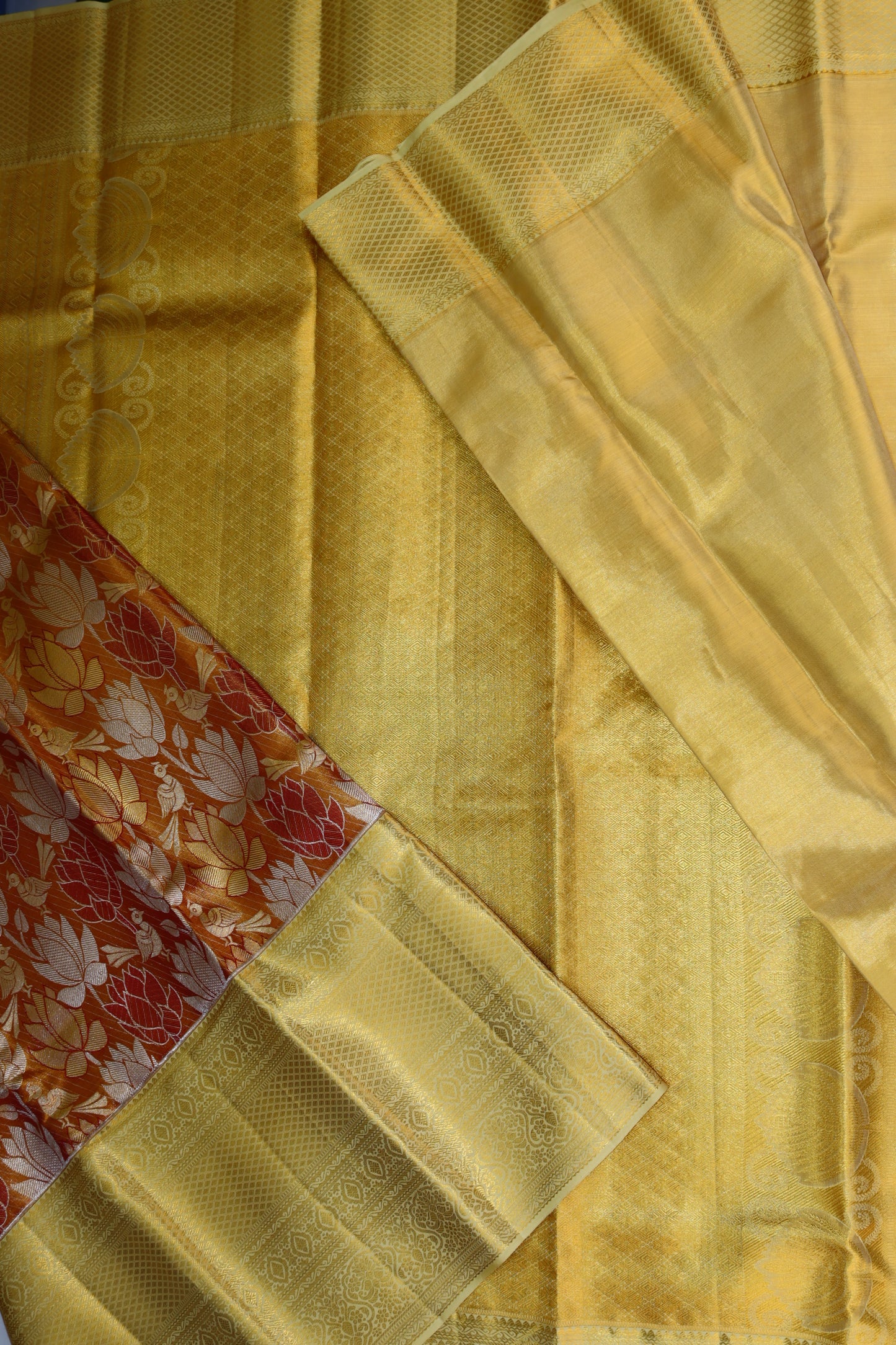 Regal Orange Pure Kanjipuram Saree