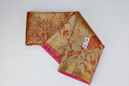 Royal Rust Orange Pure Kanjipuram Saree