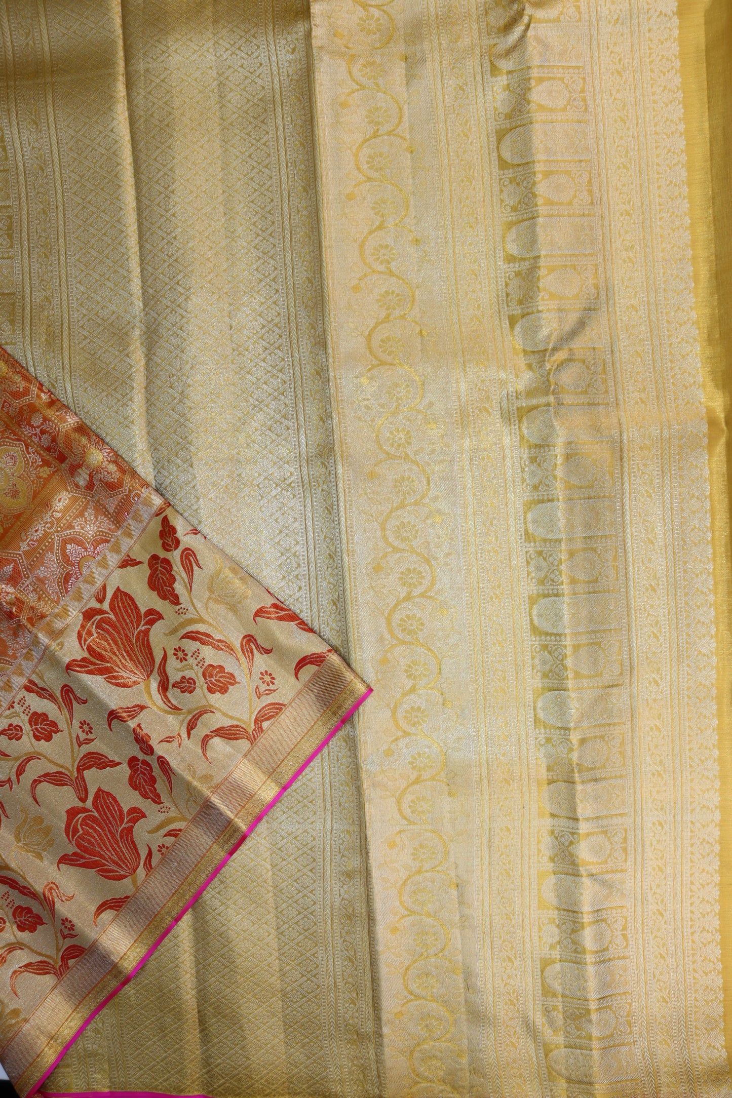 Royal Rust Orange Pure Kanjipuram Saree