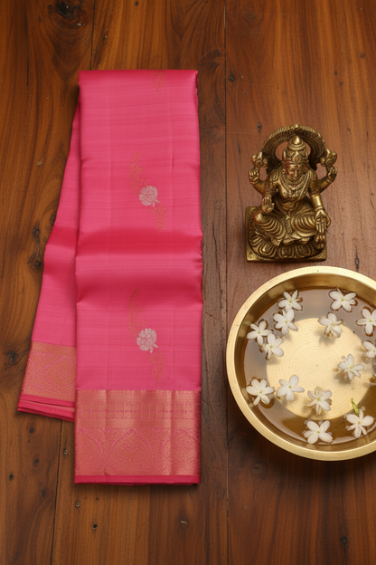 Traditional Pink Kanjipuram Saree