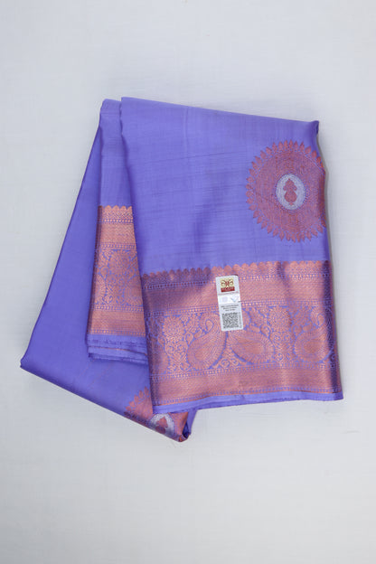 Traditional Lavender Kanjipuram Saree