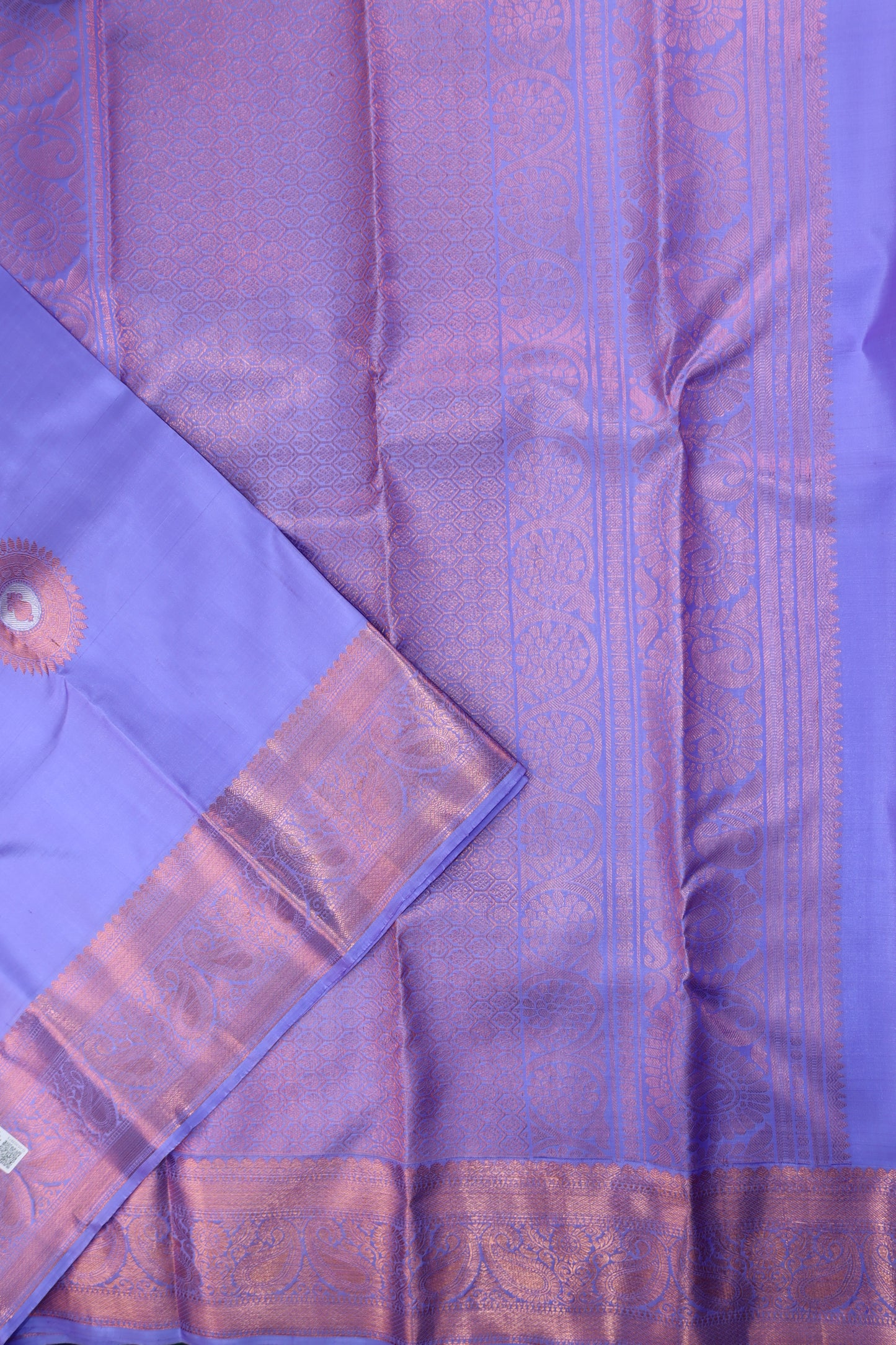 Traditional Lavender Kanjipuram Saree