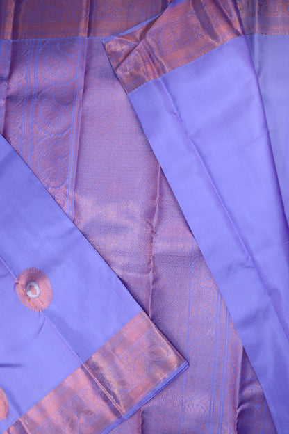 Traditional Lavender Kanjipuram Saree