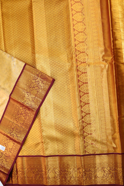 Amazing Gold Kanjipuram Saree